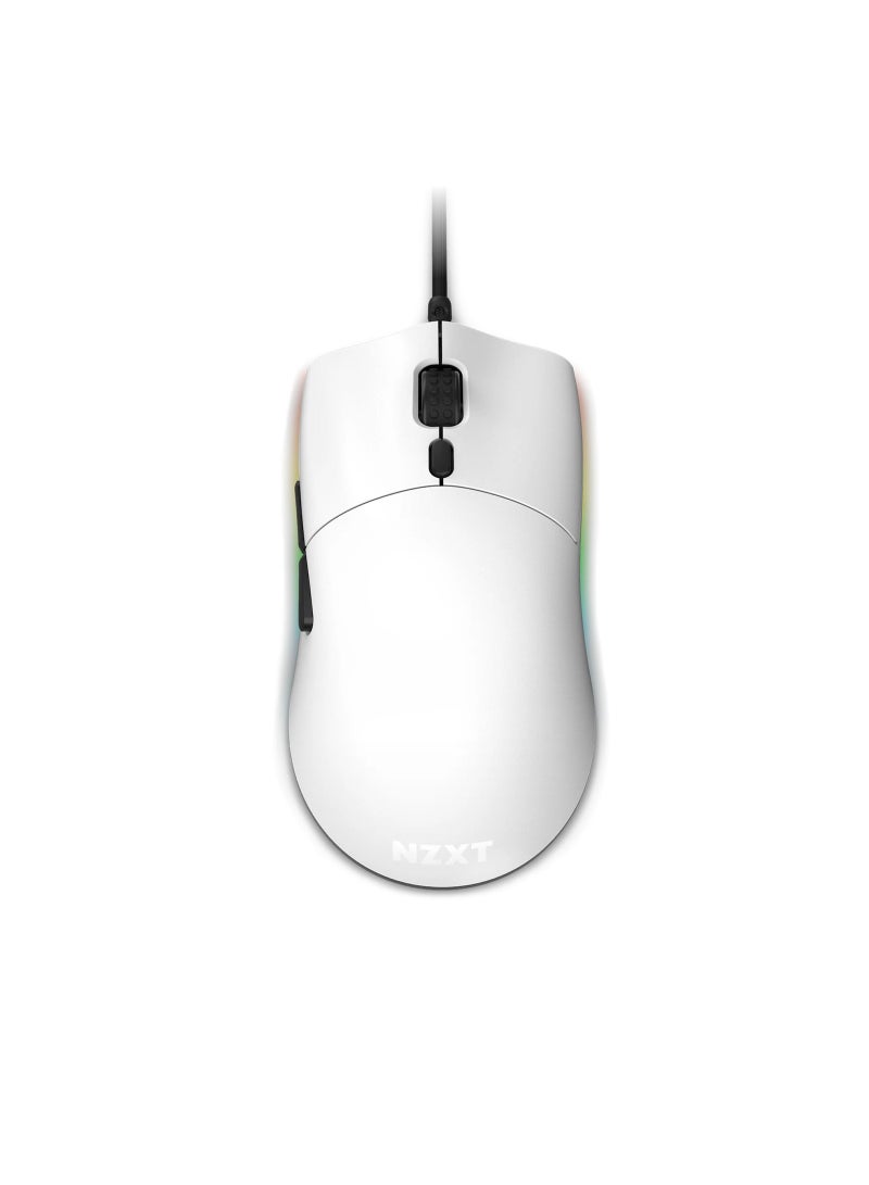 NZXT Lift White Lightweight Symmetrical Wired Mouse  - Image 2