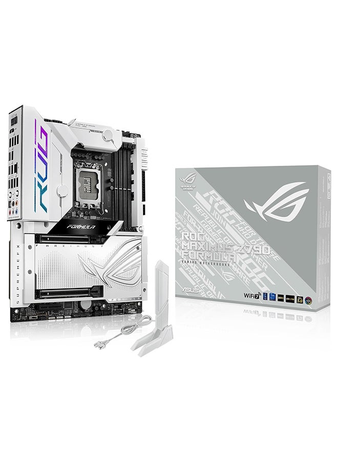 ASUS - ROG Maximus Z790 Formula LGA 1700 ATX Motherboard, Intel Z790 Chipset, 4x DDR5 DIMM Slot, 192GB Max Memory, 5x M.2 Slots, PCI-Express 5.0 x16 Port, Wi-Fi 7 / BT5.4, White - Image 1