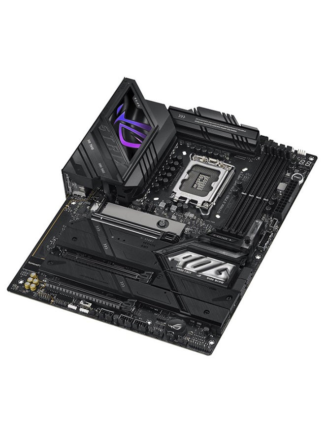 ASUS - ROG STRIX Z790-E GAMING Wi-Fi II LGA 1700 ATX Motherboard, Intel Z790 Chipset, 4x DDR5 DIMM &192GB Max, Wi-Fi 7 / BT v5.4 / 2.5Gb Eth PCIe 5.0, 5 x M.2, USB Type-C /A, HDMI / DP | 90MB1FC0-M0EAY0 Black - Image 1