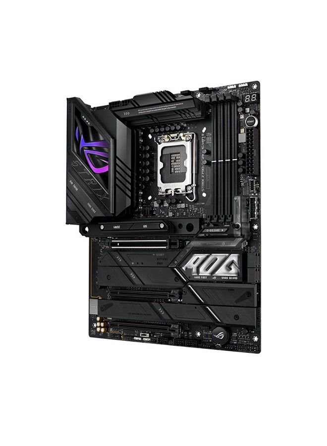 ASUS - ROG STRIX Z790-E GAMING Wi-Fi II LGA 1700 ATX Motherboard, Intel Z790 Chipset, 4x DDR5 DIMM &192GB Max, Wi-Fi 7 / BT v5.4 / 2.5Gb Eth PCIe 5.0, 5 x M.2, USB Type-C /A, HDMI / DP | 90MB1FC0-M0EAY0 Black - Image 1