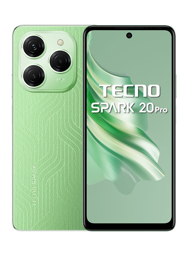 TECNO Spark 20 Pro Dual SIM Magic Skin 2.0 Green 12+9GB RAM 256GB 4G - Middle East Version  - Image 1