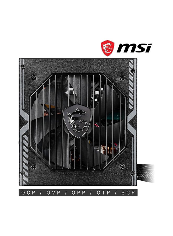 MSI MAG A650BN 650W 80Plus Bronze ATX Power Supply, DC-DC Circuit Design, 120 mm Fan Size, Active PFC, 100-240Vac, ATX Compatibility| 306-7ZP2B18-CE0 Black  - Image 3