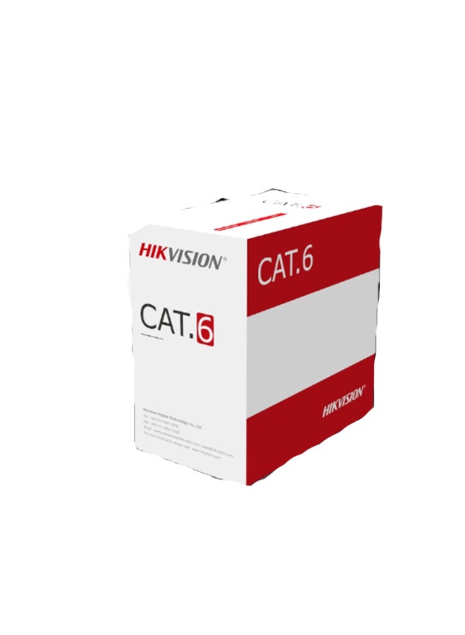 HIKVISION DS-1LN6U-W/CCA 305 m CAT6 UTP Network Cable (CCA,0.565 mm) White 