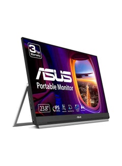 أسوس شاشة ZenScreen 24 بوصة 1080 بكسل محمولة USB (MB249C) - FHD، IPS، نوع C، مكبر صوت، تصميم متعدد الحوامل، مسند، ذراع مشبك على شكل C، خطاف تقسيم، مقبض حمل، شاشة للعمل من المنزل  - Image 1