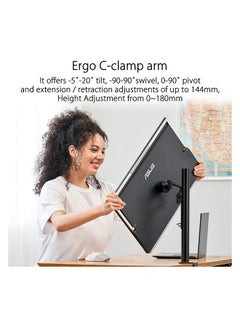 أسوس شاشة ZenScreen 24 بوصة 1080 بكسل محمولة USB (MB249C) - FHD، IPS، نوع C، مكبر صوت، تصميم متعدد الحوامل، مسند، ذراع مشبك على شكل C، خطاف تقسيم، مقبض حمل، شاشة للعمل من المنزل  - Image 4