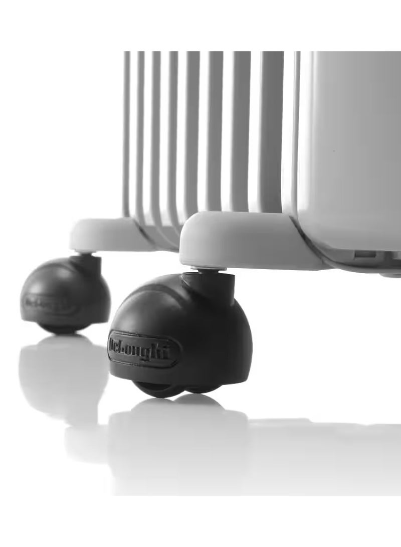De'Longhi Radia S Full Room Mechanical Radiator Heater 7 Fin 3 Speeds Cover 45 m Room 1500 W TRRS0715 White - Image 3
