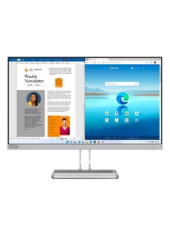 Lenovo L27i-40 Computer Monitor With 27-inch, FHD, (1920x1080), IPS Panel Technology, Built-in Speakers Cloud Grey  - Image 1