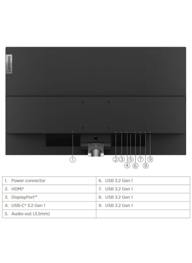 L32p-30 Computer Monitor With 31.5-inch, 4k UHD, (3840x2160), IPS Panel Technology, USB Type-C Provide Up To 75W Of Power, Built-in Speakers Raven Black