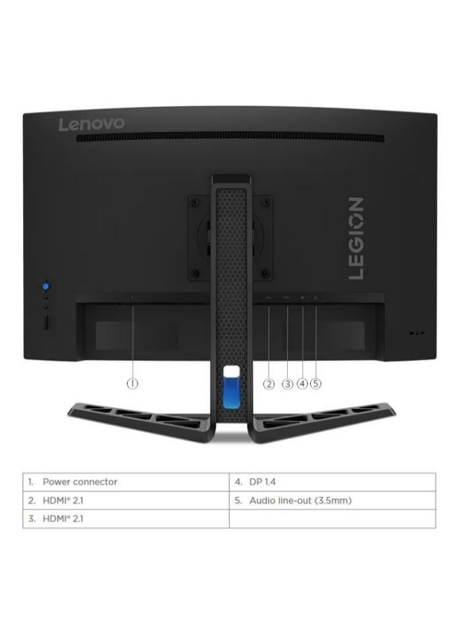 Lenovo - Legion R27fc-30 Gaming Curved Monitor, 27" FHD VA Display, Up to 280Hz Refresh Rate, 0.5ms (MPRT) Response Time, 1500R Curvature, FreeSync, Adaptive Sync & G-Sync Compatible, 67B6GAC1AE Raven Black - Image 1