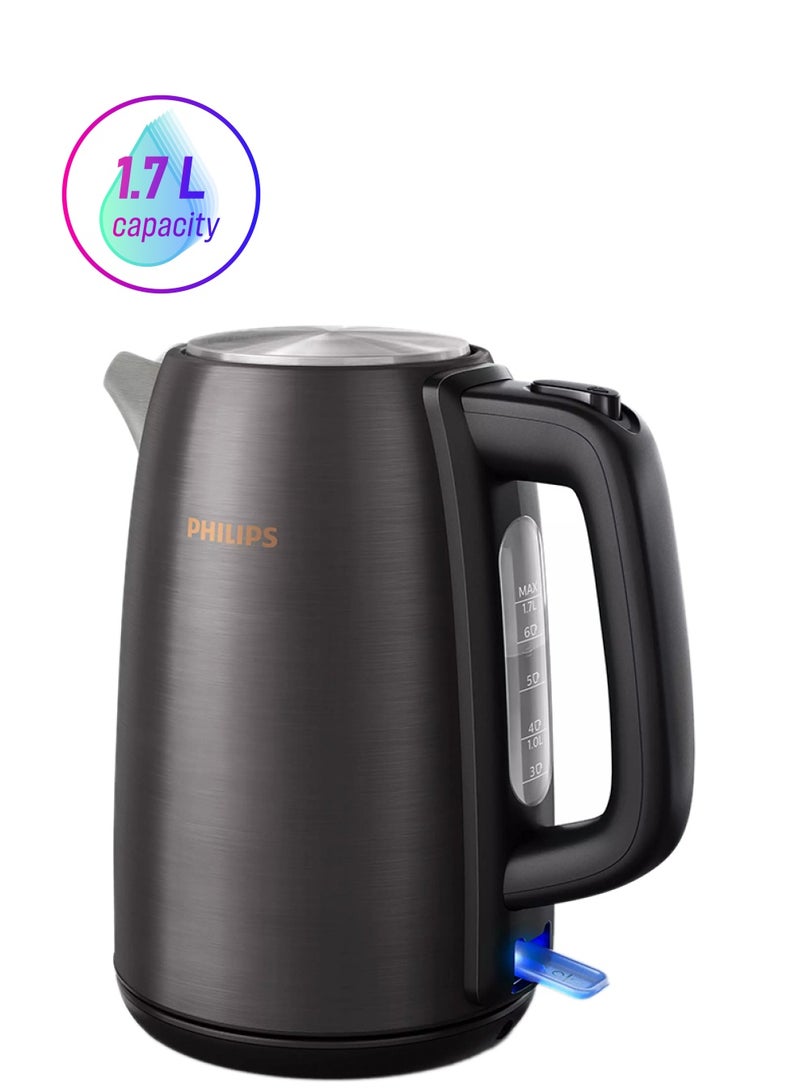 Philips - 5000 Series Electric Kettle 1.7 L 2200 W HD9352/31 Black/Copper - Image 1