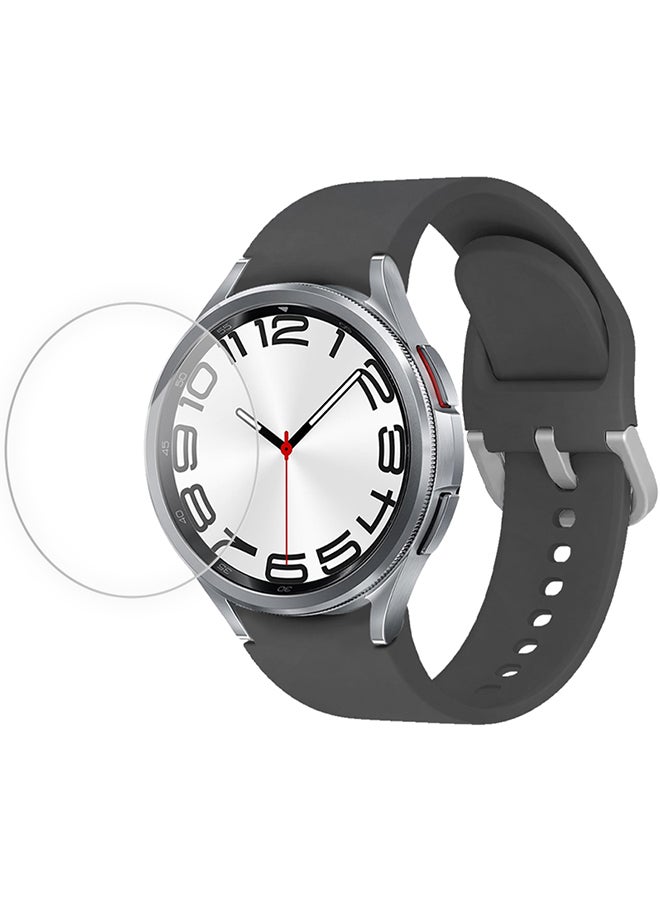 MARGOUN 2 Pack For Samsung Galaxy Watch 6 Classic 20Mm Silicone Band And Screen Protector 47Mm Flexible And Durable Replacement Sport Strap Dark Grey - Image 2