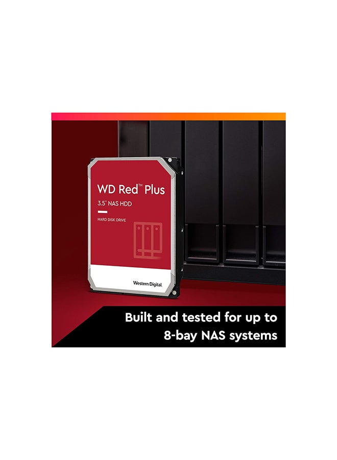 WD - Red Plus 4TB SATA 6Gb/s 3.5" NAS Hard Disk Drive, 5400 RPM Class, 256MB Cache, 3D Active Balance Plus, Up to 180 TB/yr Workload Rate, NASware Firmware for Compatibility 4 TB - Image 1