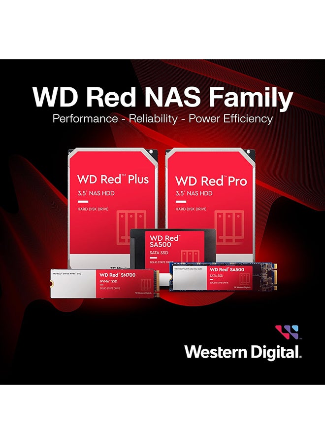 WD - Red Plus 4TB SATA 6Gb/s 3.5" NAS Hard Disk Drive, 5400 RPM Class, 256MB Cache, 3D Active Balance Plus, Up to 180 TB/yr Workload Rate, NASware Firmware for Compatibility 4 TB - Image 1