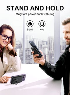 JOYROOM 10000 mAh JR-W050 20W Magnetic Wireless Charger Power Bank Fast Charging For IPhone Samsung Xiaomi Large Capacity Portable Black  - Image 3