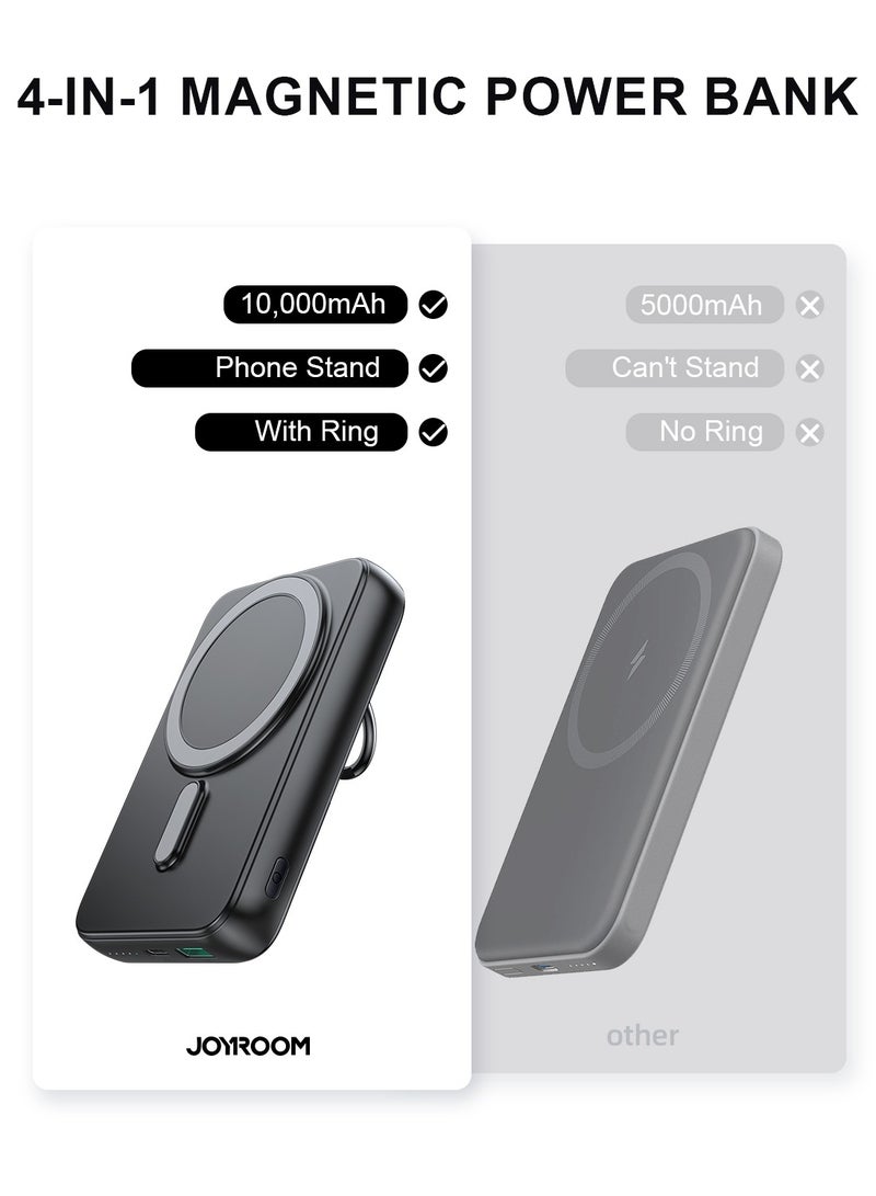 JOYROOM - 10000 mAh JR-W050 20W Magnetic Wireless Charger Power Bank Fast Charging For IPhone Samsung Xiaomi Large Capacity Portable Black - Image 1