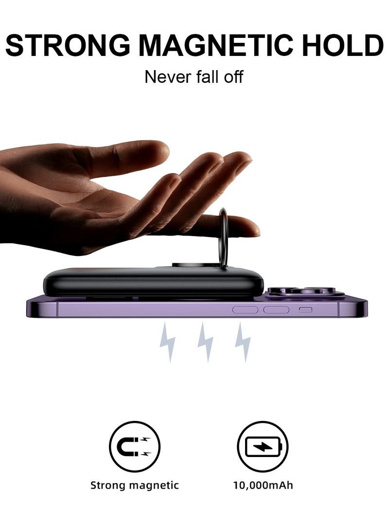 JOYROOM - 10000 mAh JR-W050 20W Magnetic Wireless Charger Power Bank Fast Charging For IPhone Samsung Xiaomi Large Capacity Portable Black - Image 1