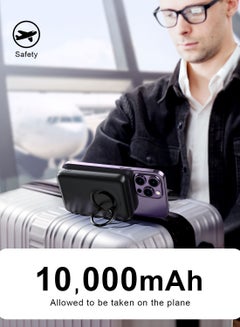 JOYROOM 10000 mAh JR-W050 20W Magnetic Wireless Charger Power Bank Fast Charging For IPhone Samsung Xiaomi Large Capacity Portable Black  - Image 5