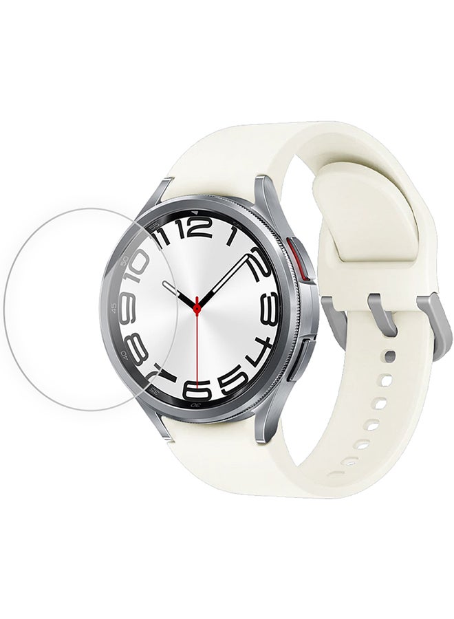 مارجون 2 Pack For Samsung Galaxy Watch 6 Classic 20Mm Silicone Band And Screen Protector 43Mm Flexible And Durable Replacement Sport Strap White - Image 2