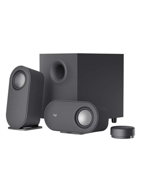 سماعات كمبيوتر Z407 بلوتوث مع مضخم صوت وتحكم لاسلكي، صوت غامر، صوت ممتاز مع مدخلات متعددة، مكبرات صوت USB