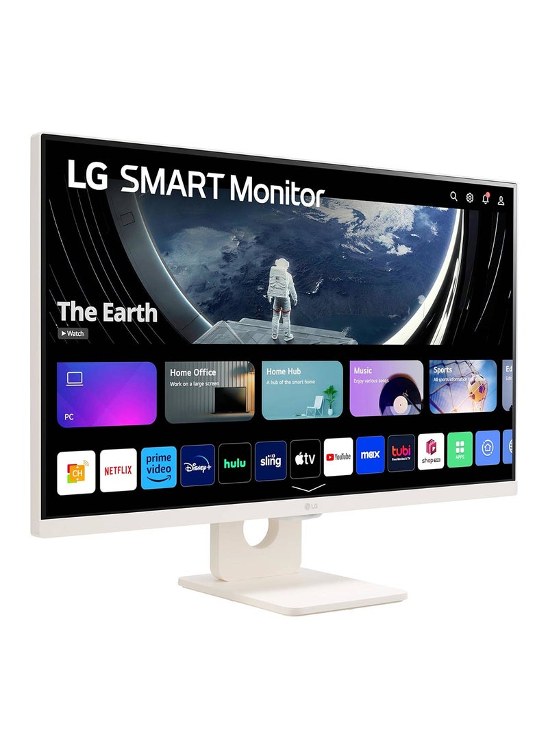 LG - 27" Inch MyView Smart Monitor FHD (1920x1080) IPS Display, WebOS 23, HDR 10, 5Wx2 Speakers, AirPlay 2, Screen Share, Bluetooth, ThinQ App & Remote Control - 27SR50F-W | White - Image 1