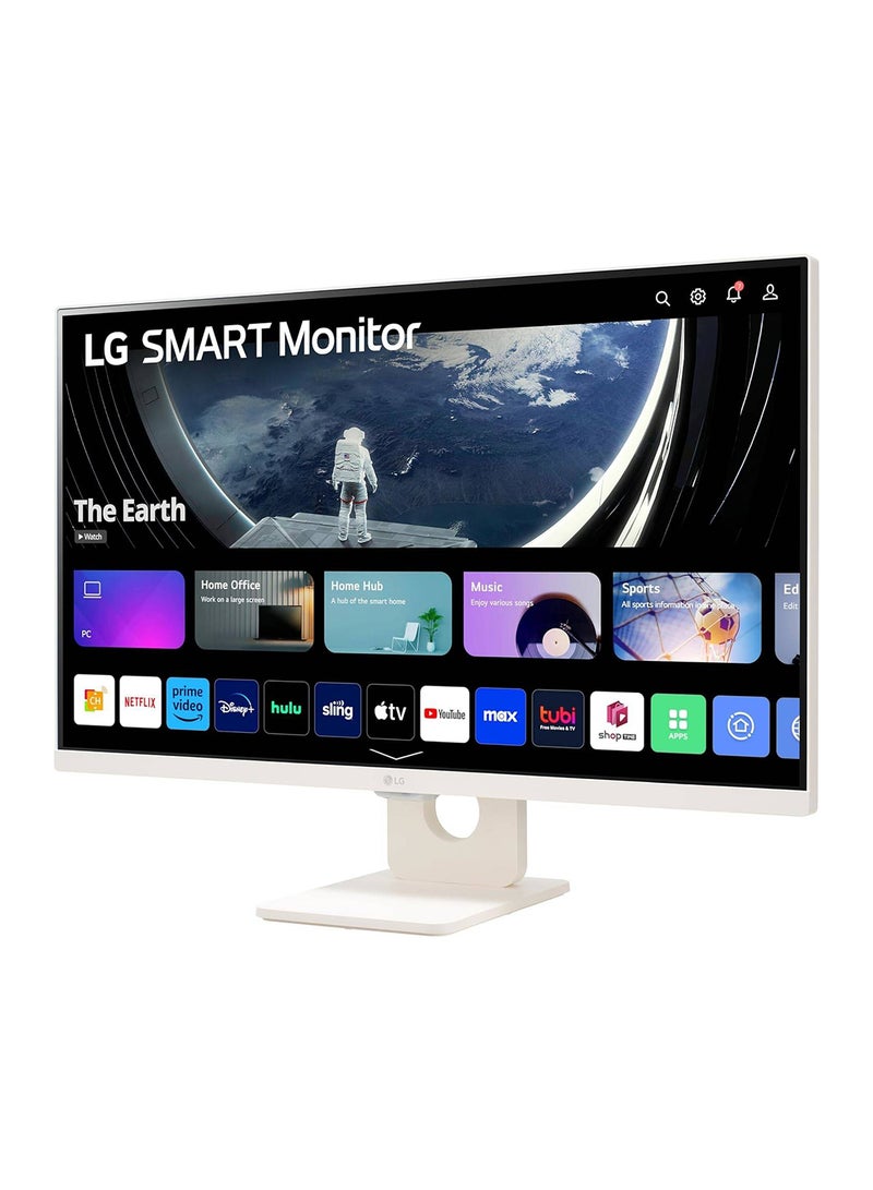 LG - 27" Inch MyView Smart Monitor FHD (1920x1080) IPS Display, WebOS 23, HDR 10, 5Wx2 Speakers, AirPlay 2, Screen Share, Bluetooth, ThinQ App & Remote Control - 27SR50F-W | White - Image 1