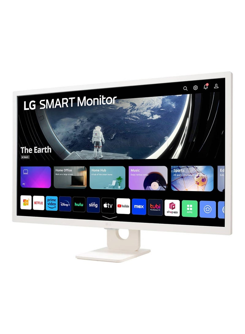 LG - 32 inch MyView FHD IPS Smart Monitor with webOS, Built in Speakers, WIFI & Bluetooth Connectivity, sRGB 99%, WebOS Smart TV Apps with Remote Control, USB / HDMI, 32SR50F White - Image 1