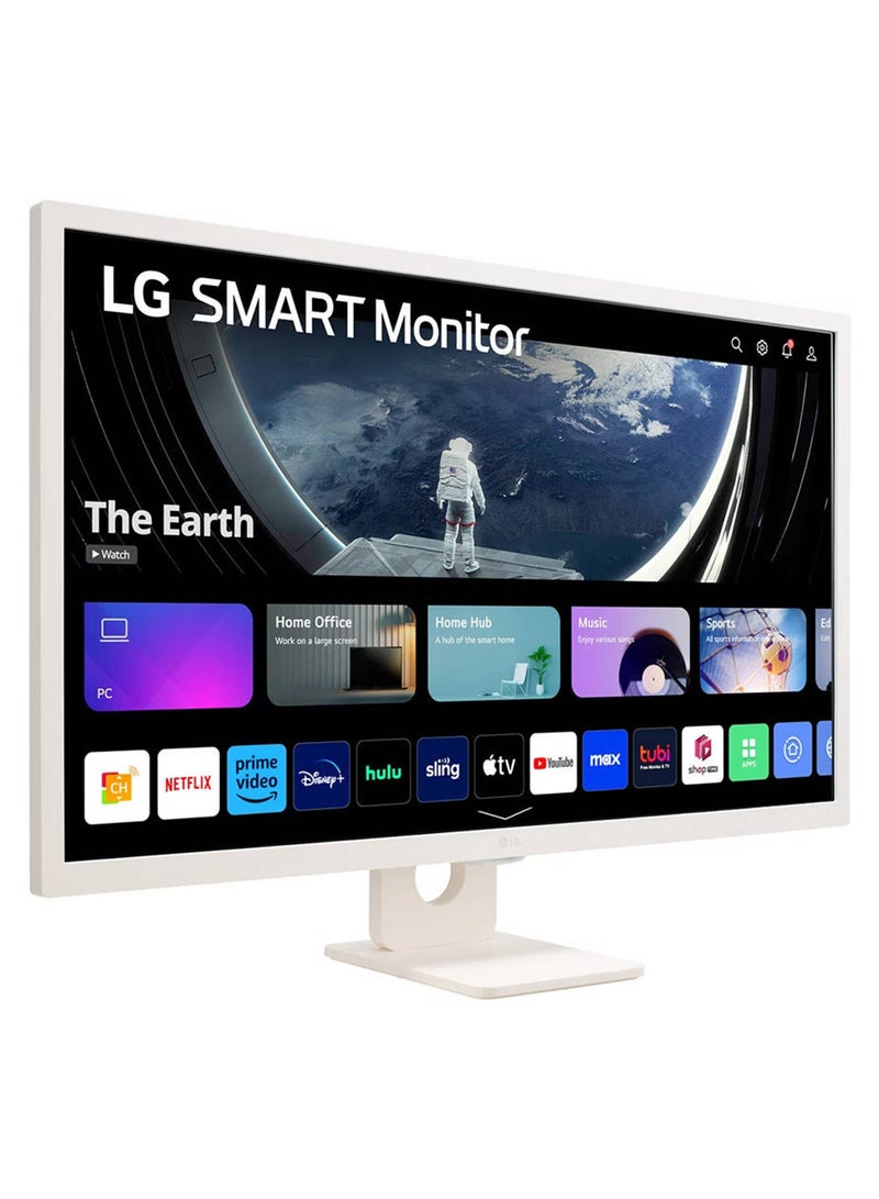 LG - 32 inch MyView FHD IPS Smart Monitor with webOS, Built in Speakers, WIFI & Bluetooth Connectivity, sRGB 99%, WebOS Smart TV Apps with Remote Control, USB / HDMI, 32SR50F White - Image 1