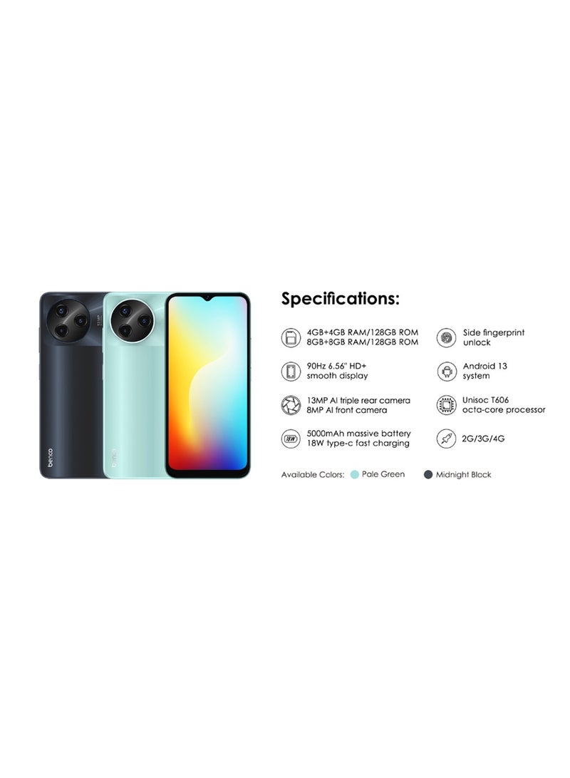 benco V9 Dual SIM Midnight Black With 6.56 HD Screen 8+8GB RAM 128GB 4G - Middle East Version  - Image 5