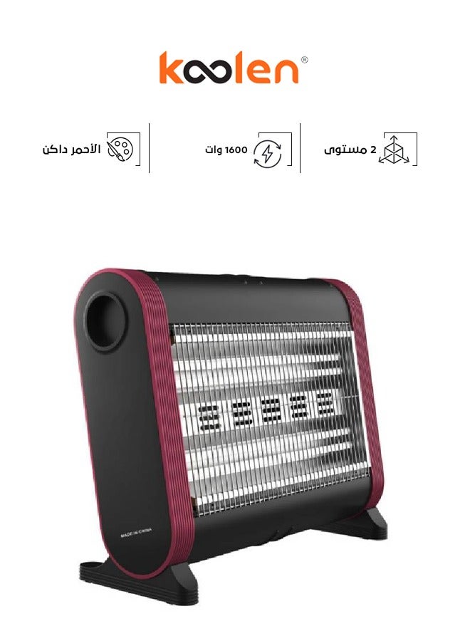 KOOLEN Electric Heater 1600 W 807102049 Maroon/Black - Image 1