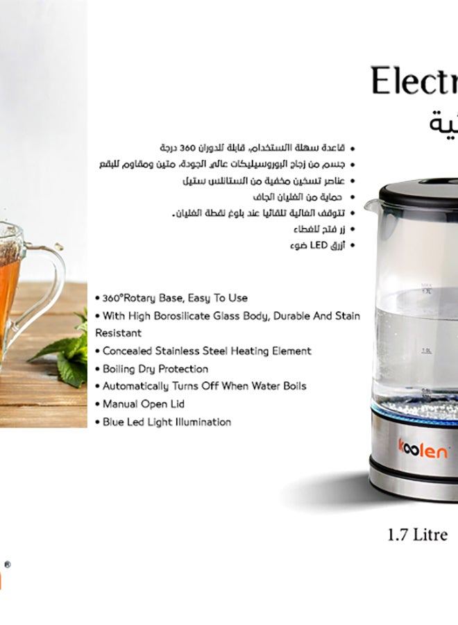 Electric Kettle 1.7 L 2200 W 800102021 Silver