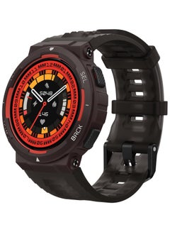 Amazfit Active Edge Smart Watch With Stylish Rugged Sport And Fitness Design, GPS, AI Health Coach For Gym, Outdoor, Workouts And Exercise, 16 Days Battery, 10 Atm Water Resistant Lava Black 