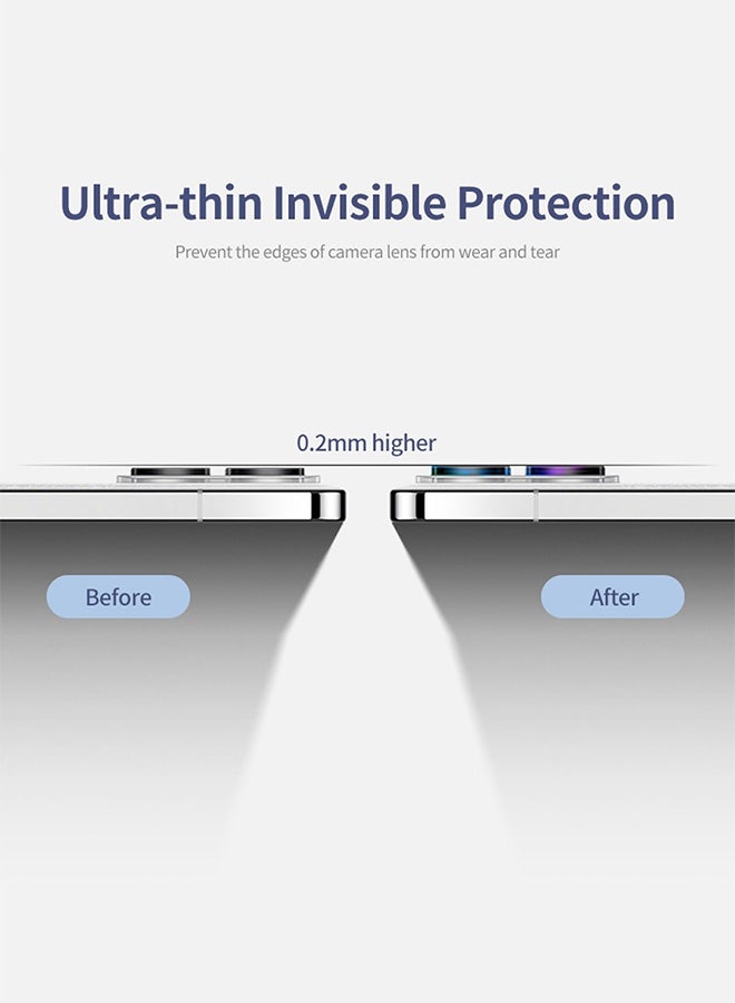 MARGOUN 3 Pack For OnePlus 12 Tempered Glass Camera Lens Protector Round Edge And 99% HD Clarity Camera Lens Protector Black - Image 5