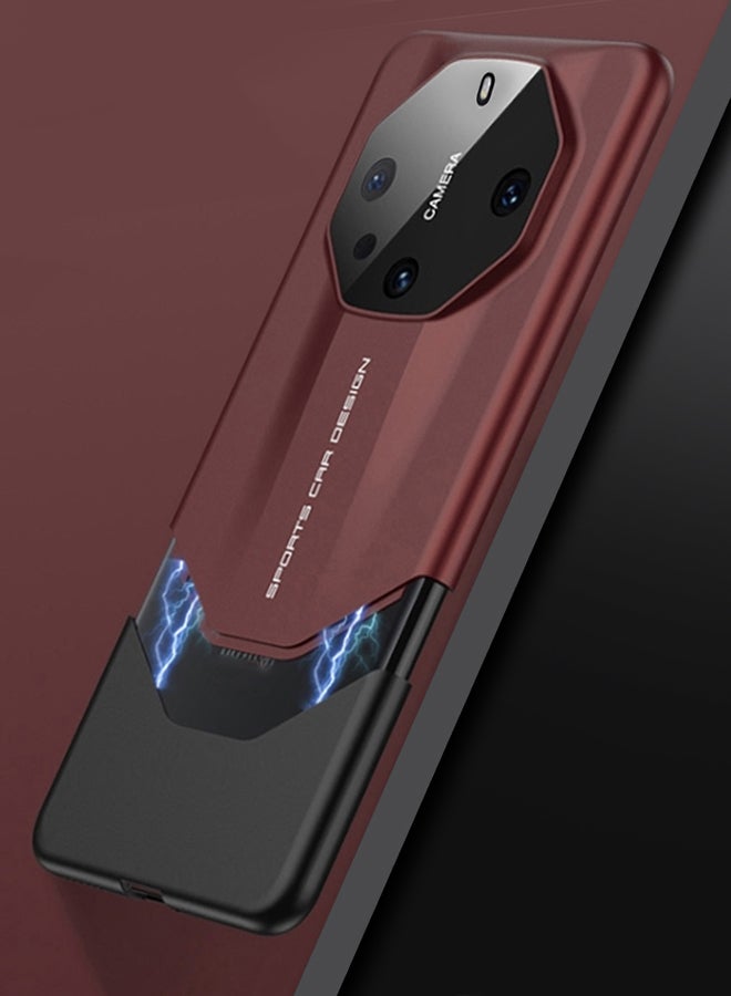 مارجون جراب Huawei Mate 60 RS Ultimate Case 2 في 1 Armor Anti-knock لحماية العدسات من مادة البولي كربونات الصلبة غير اللامعة - Image 3