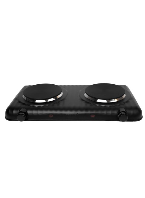 Double Electric Stove With 5 Heat Levels And Safety System 2000 W RE-4-061 Black