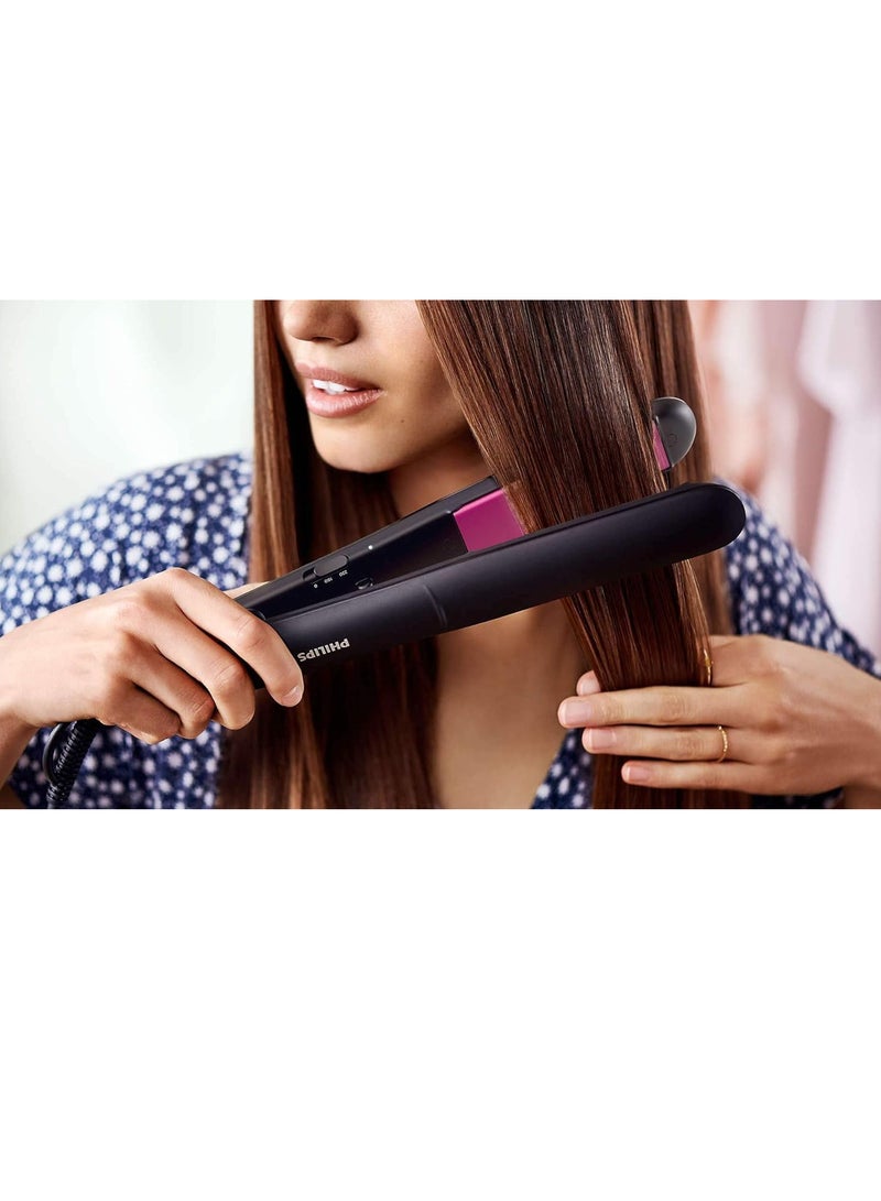 فيليبس مستقيم العناية الأساسية مكواة حماية حرارية BHS375/03، ضمان 2 سنوات أسود/بنفسجي - Image 5