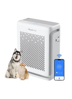 LEVOIT Smart Air Purifier For Pet Care Smart H13 True HEPA Filter With Pet Mode For Pet Odors, Pet Hairs, Allergy With Washable Pre-Filter To Trap Hairs Covers 52m² White LAP-V102S-AAS White  - Image 1