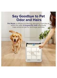 LEVOIT Smart Air Purifier For Pet Care Smart H13 True HEPA Filter With Pet Mode For Pet Odors, Pet Hairs, Allergy With Washable Pre-Filter To Trap Hairs Covers 52m² White LAP-V102S-AAS White  - Image 5