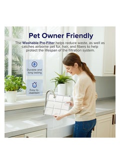 LEVOIT Smart Air Purifier For Pet Care Smart H13 True HEPA Filter With Pet Mode For Pet Odors, Pet Hairs, Allergy With Washable Pre-Filter To Trap Hairs Covers 52m² White LAP-V102S-AAS White  - Image 4