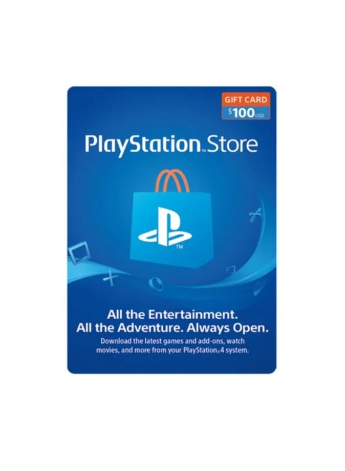 Sony PlayStation Store Gift Card $100 USD