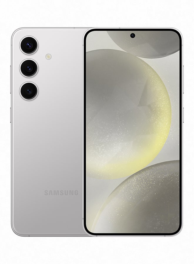 سامسونج - هاتف Galaxy S24 ثنائي الشريحة بلون رمادي رخامي وذاكرة وصول عشوائي (RAM) سعة 8 جيجابايت وذاكرة داخلية 256 جيجابايت يدعم تقنية 5G - إصدار عالمي - Image 1