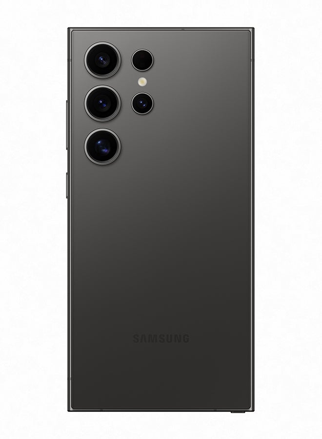 سامسونج - هاتف Galaxy S24 Ultra ثنائي الشريحة بلون أسود تيتانيوم وذاكرة وصول عشوائي (RAM) سعة 12 جيجابايت وذاكرة تخزين داخلية 256 جيجابايت يدعم تقنية 5G - إصدار عالمي - Image 1