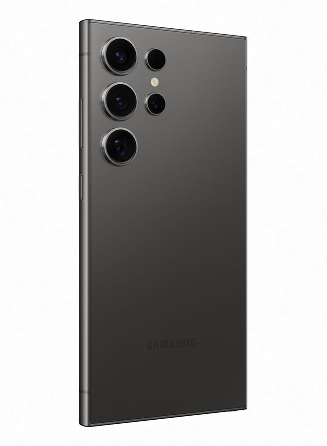 سامسونج - هاتف Galaxy S24 Ultra ثنائي الشريحة بلون أسود تيتانيوم وذاكرة وصول عشوائي (RAM) سعة 12 جيجابايت وذاكرة تخزين داخلية 256 جيجابايت يدعم تقنية 5G - إصدار عالمي - Image 1