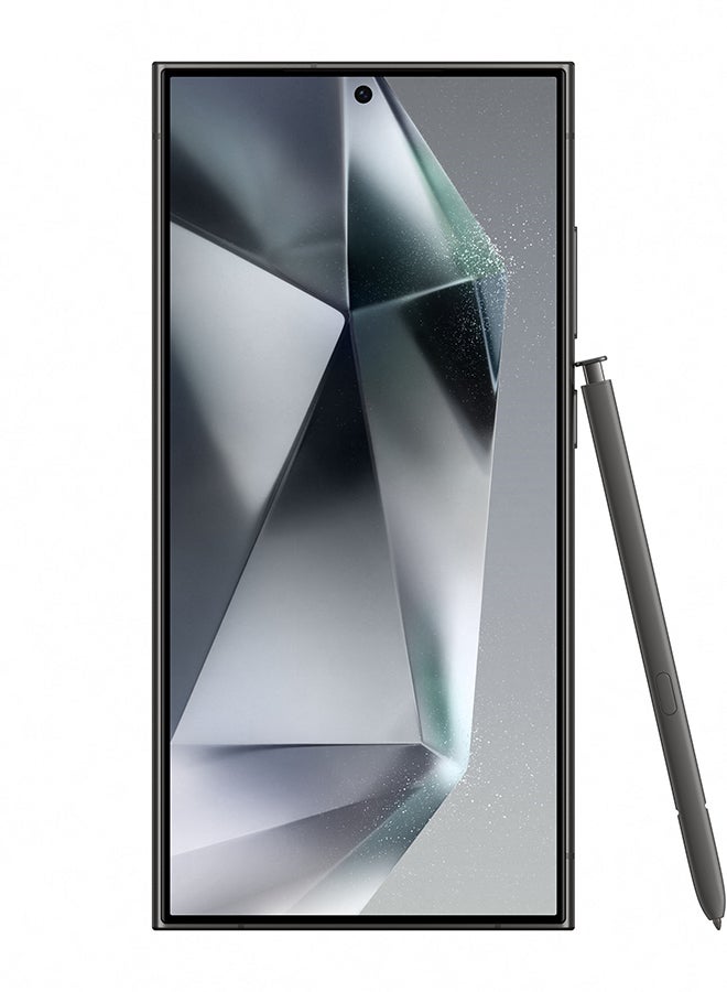 سامسونج - هاتف Galaxy S24 Ultra ثنائي الشريحة بلون أسود تيتانيوم وذاكرة وصول عشوائي (RAM) سعة 12 جيجابايت وذاكرة تخزين داخلية 256 جيجابايت يدعم تقنية 5G - إصدار عالمي - Image 1