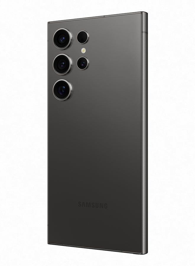 سامسونج - هاتف Galaxy S24 Ultra ثنائي الشريحة بلون أسود تيتانيوم وذاكرة وصول عشوائي (RAM) سعة 12 جيجابايت وذاكرة تخزين داخلية 256 جيجابايت يدعم تقنية 5G - إصدار عالمي - Image 1
