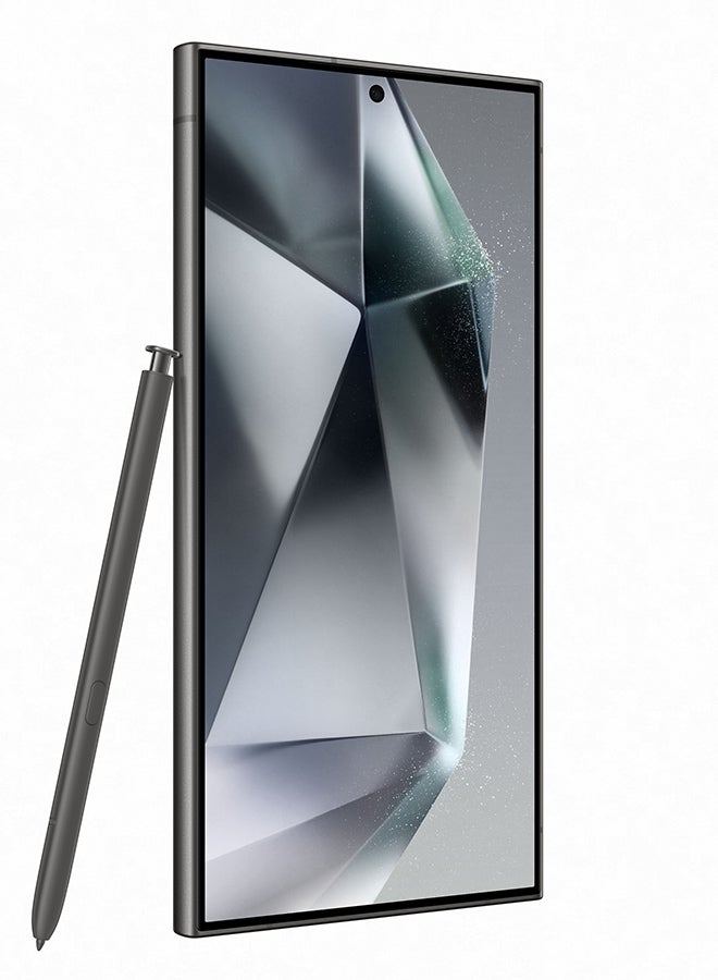 سامسونج - هاتف Galaxy S24 Ultra ثنائي الشريحة بلون أسود تيتانيوم وذاكرة وصول عشوائي (RAM) سعة 12 جيجابايت وذاكرة تخزين داخلية 256 جيجابايت يدعم تقنية 5G - إصدار عالمي - Image 1
