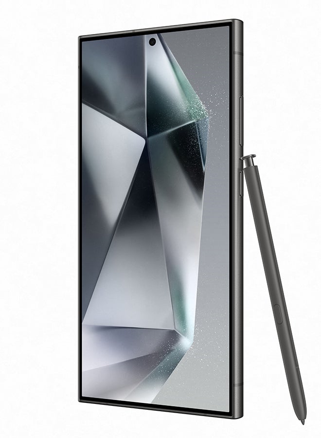 سامسونج - هاتف Galaxy S24 Ultra ثنائي الشريحة بلون أسود تيتانيوم وذاكرة وصول عشوائي (RAM) سعة 12 جيجابايت وذاكرة تخزين داخلية 256 جيجابايت يدعم تقنية 5G - إصدار عالمي - Image 1