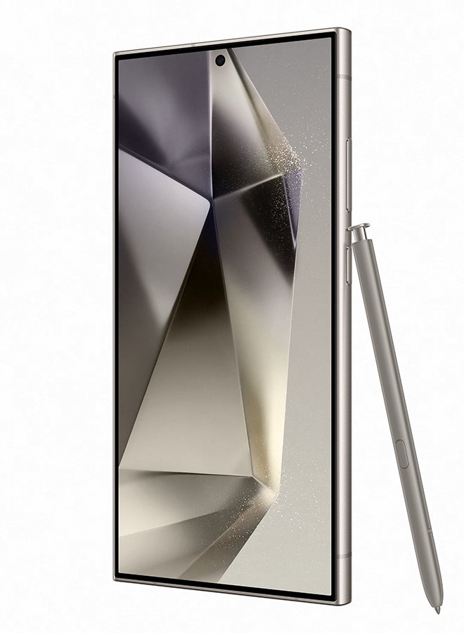 سامسونج - هاتف Galaxy S24 Ultra ثنائي شريحة الاتصال بلون رمادي تيتانيوم وذاكرة وصول عشوائي (RAM) سعة 12 جيجابايت وذاكرة تخزين داخلية 256 جيجابايت يدعم تقنية 5G - إصدار عالمي - Image 1