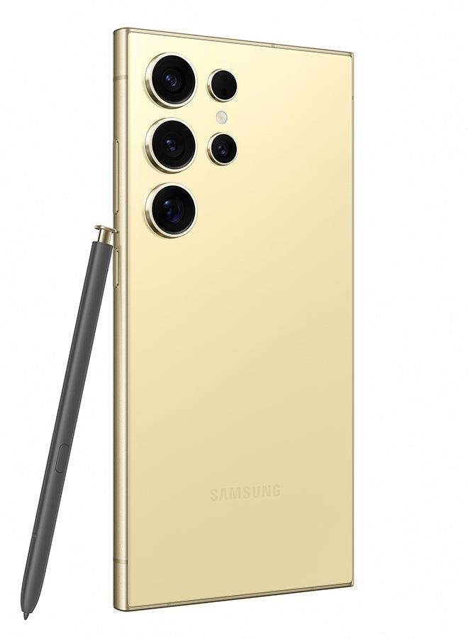 سامسونج - هاتف Galaxy S24 Ultra ثنائي الشريحة بلون أصفر تيتانيوم وذاكرة وصول عشوائي (RAM) سعة 12 جيجابايت وذاكرة تخزين داخلية 512 جيجابايت يدعم تقنية 5G - إصدار عالمي - Image 1