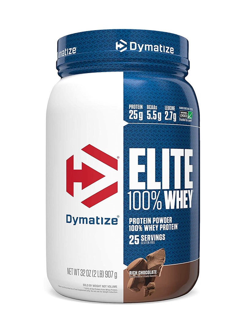 Dymatize - Elite 100% Whey Protein Powder Rich Chocolate 2 lbs 907g - Image 1
