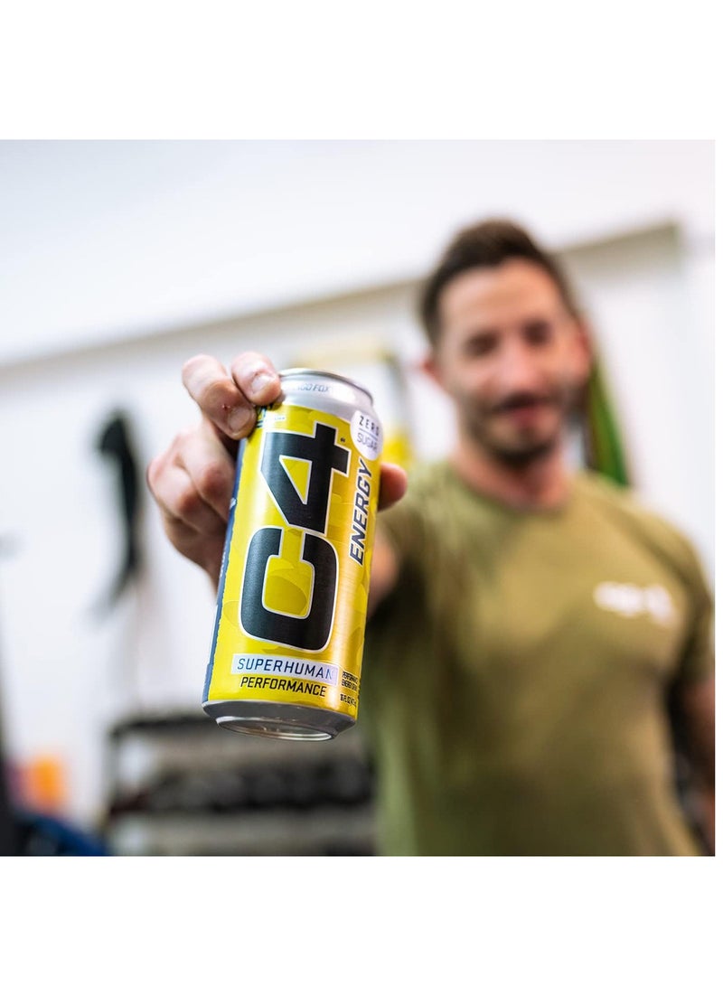 CELLUCOR - C4 Energy ZERO SUGAR Carbonated Drink Mango Foxtrot Pack of 12 473 ML - Image 1
